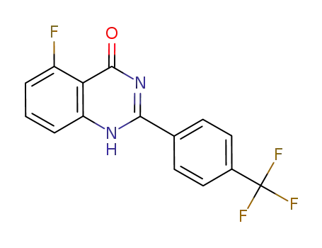 Molecular Structure of 1098337-02-0 (5-fluoro-2-(4-(trifluoromethyl)phenyl)quinazolin-4(1H)-one)