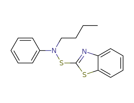 Molecular Structure of 64316-70-7 (2-Benzothiazolesulfenamide, N-butyl-N-phenyl-)
