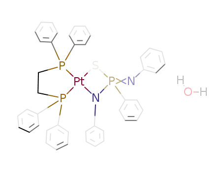 {Pt(SP(NC<sub>6</sub>H<sub>5</sub>)2C<sub>6</sub>H<sub>5</sub>)((P(C<sub>6</sub>H<sub>5</sub>)2CH<sub>2</sub>)2)}*H<sub>2</sub>O