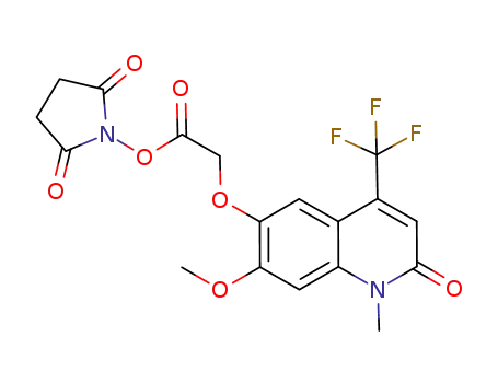 1-(7-methoxy-1-methyl-2-oxo-4-trifluoromethyl-1,2-dihydroquinolin-6-yloxy)acetyloxypyrrolidine-2,5-dione