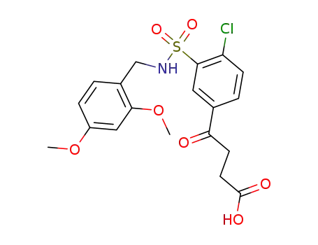 4-[4-chloro-3-(2,4-dimethoxybenzylsulfamoyl)-phenyl]-4-oxobutanoic acid