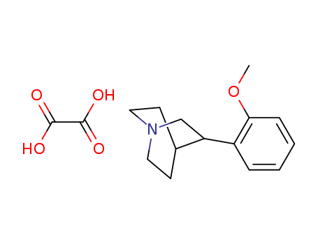 Molecular Structure of 143282-54-6 (1-Azabicyclo[2.2.2]octane, 3-(2-methoxyphenyl)-, ethanedioate (1:1))