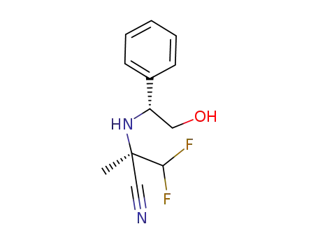 (R)-2-difluoromethyl-2-((1R)-1-phenyl-2-hydroxyethylamino)propionitrile