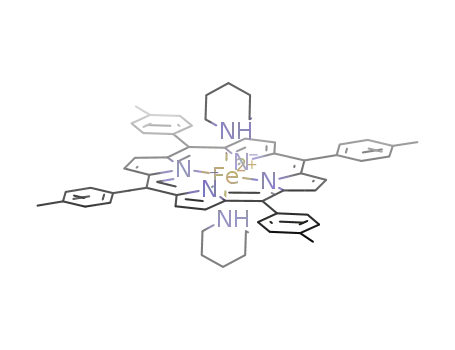 meso-tetra-p-tolylporphyrinatobis(piperidine)iron(II)
