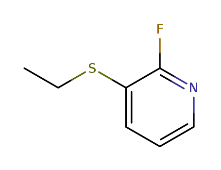 Molecular Structure of 117670-97-0 (Pyridine, 3-(ethylthio)-2-fluoro- (9CI))