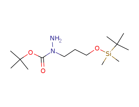 Molecular Structure of 878018-61-2 (Hydrazinecarboxylic acid,
1-[3-[[(1,1-dimethylethyl)dimethylsilyl]oxy]propyl]-, 1,1-dimethylethyl
ester)