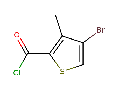 Molecular Structure of 265652-36-6 (4-BROMO-3-METHYL-2-THIOPHENECARBONYL CHLORIDE)