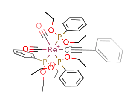 [Re(C<sub>2</sub>C<sub>6</sub>H<sub>5</sub>)(CO)2(P(OC<sub>2</sub>H<sub>5</sub>)2C<sub>6</sub>H<sub>5</sub>)3]