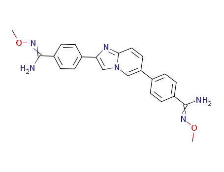 Molecular Structure of 1016558-25-0 (2,6-bis[4-(N-methoxyamidino)phenyl]imidazo[1,2-a]pyridine)