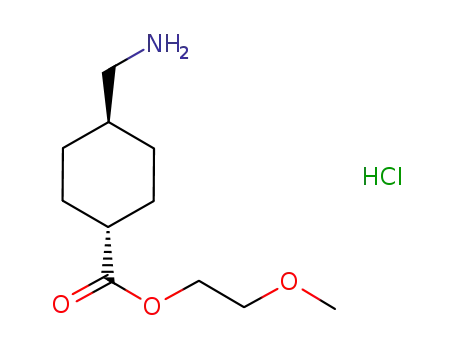 Molecular Structure of 1034250-63-9 (2-methoxyethyl-trans-4-(aminomethyl)cyclohexylcarboxylate hydrochloride)