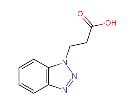 Molecular Structure of 654-15-9 (3-BENZOTRIAZOL-1-YL-PROPIONIC ACID)