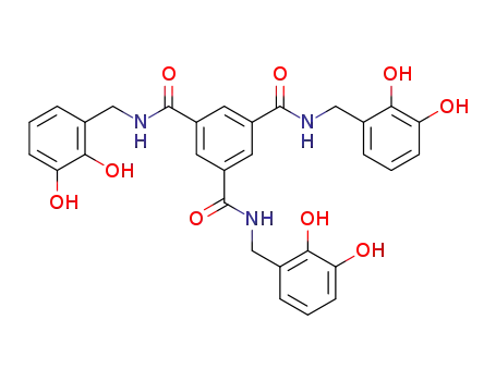 Molecular Structure of 71353-09-8 (1,3,5-Benzenetricarboxamide,
N,N',N''-tris[(2,3-dihydroxyphenyl)methyl]-)