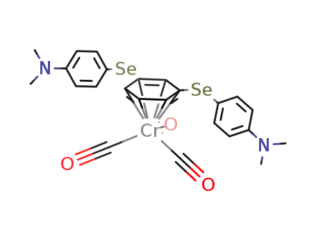 η(6)-[1,3-bis[4-(dimethylamino)phenylseleno]benzene]tricarbonylchromium