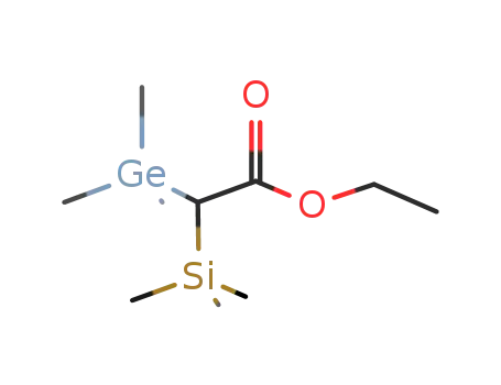 Molecular Structure of 111999-58-7 (Acetic acid, (trimethylgermyl)(trimethylsilyl)-, ethyl ester)
