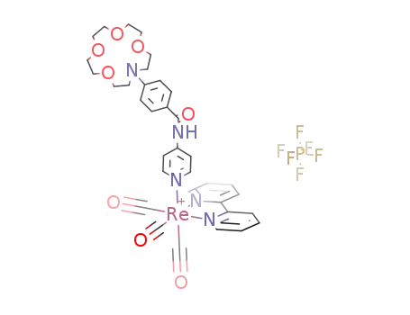 fac-(bpy)Re(CO)3(NC<sub>5</sub>H<sub>4</sub>NHCOC<sub>6</sub>H<sub>4</sub>NC<sub>10</sub>H<sub>20</sub>O<sub>4</sub>)PF<sub>6</sub>