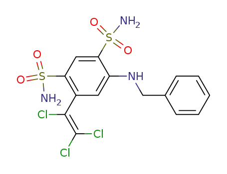 4-Benzylamino-6-(1,2,2-trichlorovinyl)-1,3-benzenedi-sulfonamide