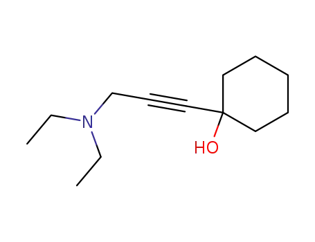 Molecular Structure of 19759-94-5 (Cyclohexanol, 1-[3-(diethylamino)-1-propynyl]-)