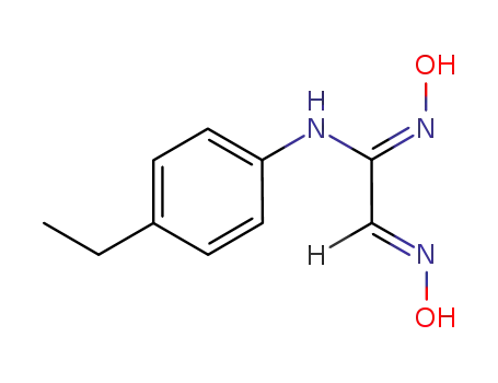 Molecular Structure of 383367-07-5 (Ethanimidamide, N-(4-ethylphenyl)-N-hydroxy-2-(hydroxyimino)-, [N(Z),2E]- (9CI))