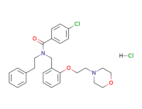 4-Chloro-N-[[2-[2-(4-morpholinyl)ethoxy]phenyl]methyl]-N-(2-phenylethyl)benzamide, hydrochloride salt