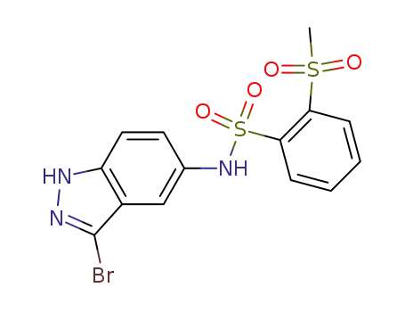N-(3-bromo-1H-indazol-5-yl)-2-methylsulfonylbenzenesulfonamide