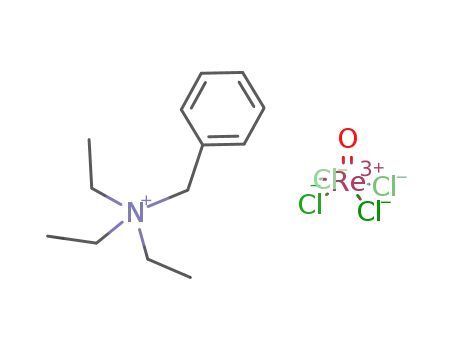 N(C<sub>2</sub>H<sub>5</sub>)3CH<sub>2</sub>C<sub>6</sub>H<sub>5</sub><sup>(1+)</sup>*ReOCl<sub>4</sub><sup>(1-)</sup>=[N(C<sub>2</sub>H<sub>5</sub>)3CH<sub>2</sub>C<sub>6</sub>H<sub>5</sub>][ReOCl<sub>4</sub>]