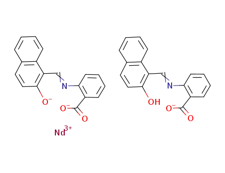 Nd<sup>(3+)</sup>*C<sub>18</sub>H<sub>11</sub>NO<sub>3</sub><sup>(2-)</sup>*C<sub>18</sub>H<sub>12</sub>NO<sub>3</sub><sup>(1-)</sup>=Nd(C<sub>18</sub>H<sub>11</sub>NO<sub>3</sub>)(C<sub>18</sub>H<sub>12</sub>NO<sub>3</sub>)