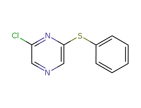 Molecular Structure of 61655-71-8 (Pyrazine, 2-chloro-6-(phenylthio)-)