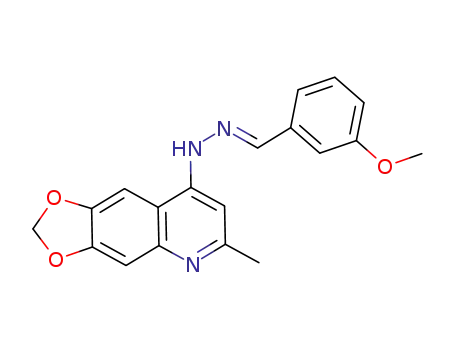 N-[(E)-(3-methoxyphenyl)methyleneamino]-6-methyl-[1,3]dioxolo[4,5-g]quinolin-8-amine