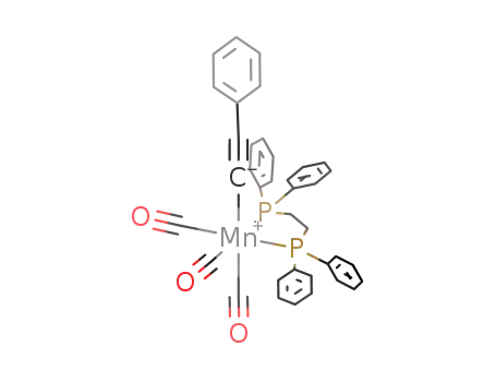 Mn(CO)3((C<sub>6</sub>H<sub>5</sub>)2PCH<sub>2</sub>CH<sub>2</sub>P(C<sub>6</sub>H<sub>5</sub>)2)(CCC<sub>6</sub>H<sub>5</sub>)