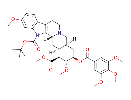 Molecular Structure of 913379-66-5 (N-(tert-butyloxycarbonyl)reserpine)