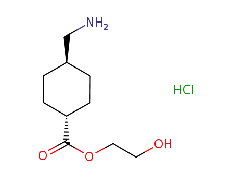 Molecular Structure of 1034250-62-8 (2-hydroxyethyl-trans-4-(aminomethyl)cyclohexylcarboxylate hydrochloride)