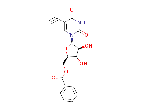Molecular Structure of 126445-33-8 (1-(5-0-Benzoyl-β-D-arabinofuranosyl)-5-prop-1-ynyluracil)