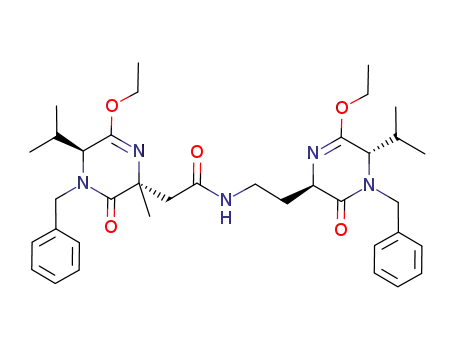 2-[(2R,5S)-4-benzyl-6-ethoxy-2,3,4,5-tetrahydro-5-isopropyl-2-methyl-3-oxopyrazin-2-yl]-N-[2-((2R,5S)-4-benzyl-6-ethoxy-2,3,4,5-tetrahydro-5-isopropyl-3-oxopyrazin-2-yl)ethyl]acetamide