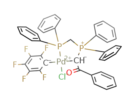 [benzoylmethylenediphenyl(diphenylphosphinomethyl)phosphorane-C,P]chloro(pentafluorophenyl)palladium(II)