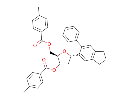 1α-(6-phenylindan-5-yl)-1,2-dideoxy-3,5-di-O-(4-toluoyl)-D-ribofuranose
