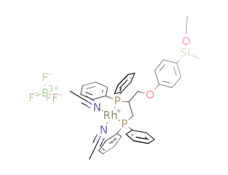 bis(acetonitrile)[1,2-bis(diphenylphosphino)-3-(4-(ethoxydimethylsilyl)phenoxy)propane]rhodium(I) tetrafluoroborate