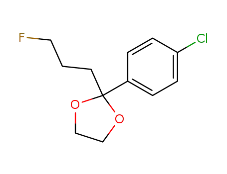 Molecular Structure of 64053-96-9 (1,3-Dioxolane, 2-(4-chlorophenyl)-2-(3-fluoropropyl)-)