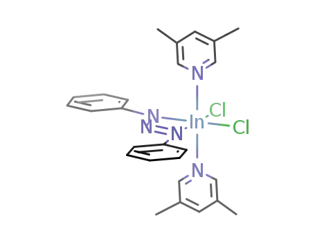 Molecular Structure of 143672-23-5 (cis-dichloro-trans-bis(3,5-dimethylpyridine)(1,3-diphenyltriazenido)indium(III))