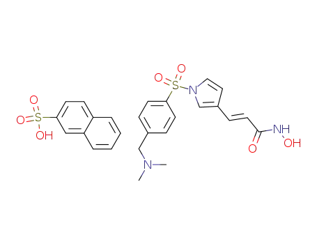 (E)-3-[1-(4-dimethylaminomethyl-benzenesulfonyl)-1H-pyrrol-3-yl]-N-hydroxy-acrylamide naphthalene-2-sulfonate