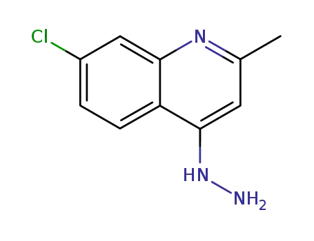 Molecular Structure of 97892-66-5 (7-CHLORO-4-HYDRAZINO-2-METHYLQUINOLINE)