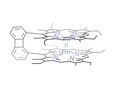 Ru<sub>2</sub>(1,8-bis[5-(2,8,13,17-tetraethyl-3,7,12,18-tetramethyl)porphinato]biphenylene)