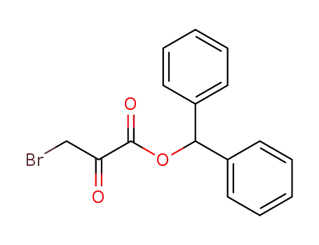 Molecular Structure of 62676-11-3 (Propanoic acid, 3-bromo-2-oxo-, diphenylmethyl ester)