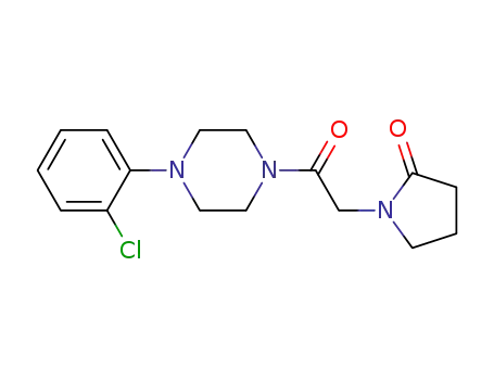 Molecular Structure of 150557-71-4 (1-(2-Chlorophenyl)-4-(2-pyrrolidon-1-yl)acetylpiperazine)