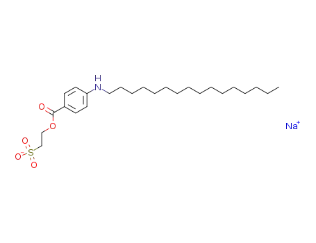 Molecular Structure of 70523-58-9 (Sodium sulfoethyl 4-(hexadecylamino)benzoate)