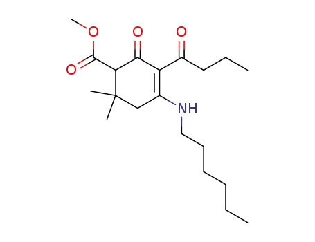 2-butyryl-3-hexylamino-5,5-dimethyl-6-methoxycarbonyl-2-cyclohexen-1-one