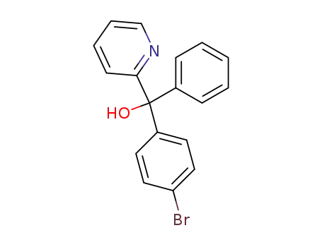 Molecular Structure of 101606-21-7 ((4-bromo-phenyl)-phenyl-[2]pyridyl-methanol)
