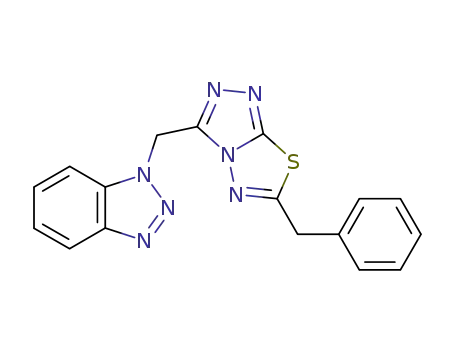 1-[(6-benzyl[1,2,4]triazolo[3,4-b][1,3,4]thiadiazol-3-yl)methyl]-1H-1,2,3-benzotriazole