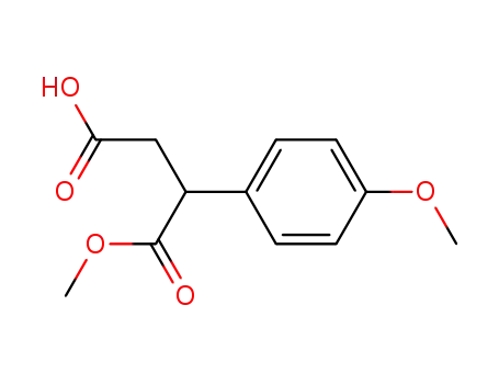 Molecular Structure of 63151-80-4 (Butanedioic acid, (4-methoxyphenyl)-, 1-methyl ester)