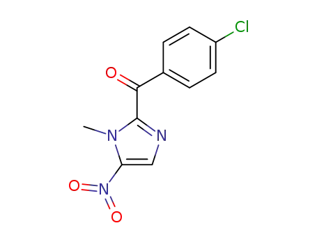 Molecular Structure of 85869-04-1 (Methanone, (4-chlorophenyl)(1-methyl-5-nitro-1H-imidazol-2-yl)-)