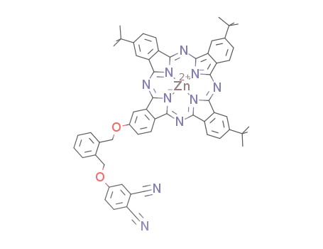 zinc(II) 2-[2-(3,4-dicyanophenoxymethyl)benzyloxy]-9,10,16,17,23,24-tri-tert-butylphthalocyanine